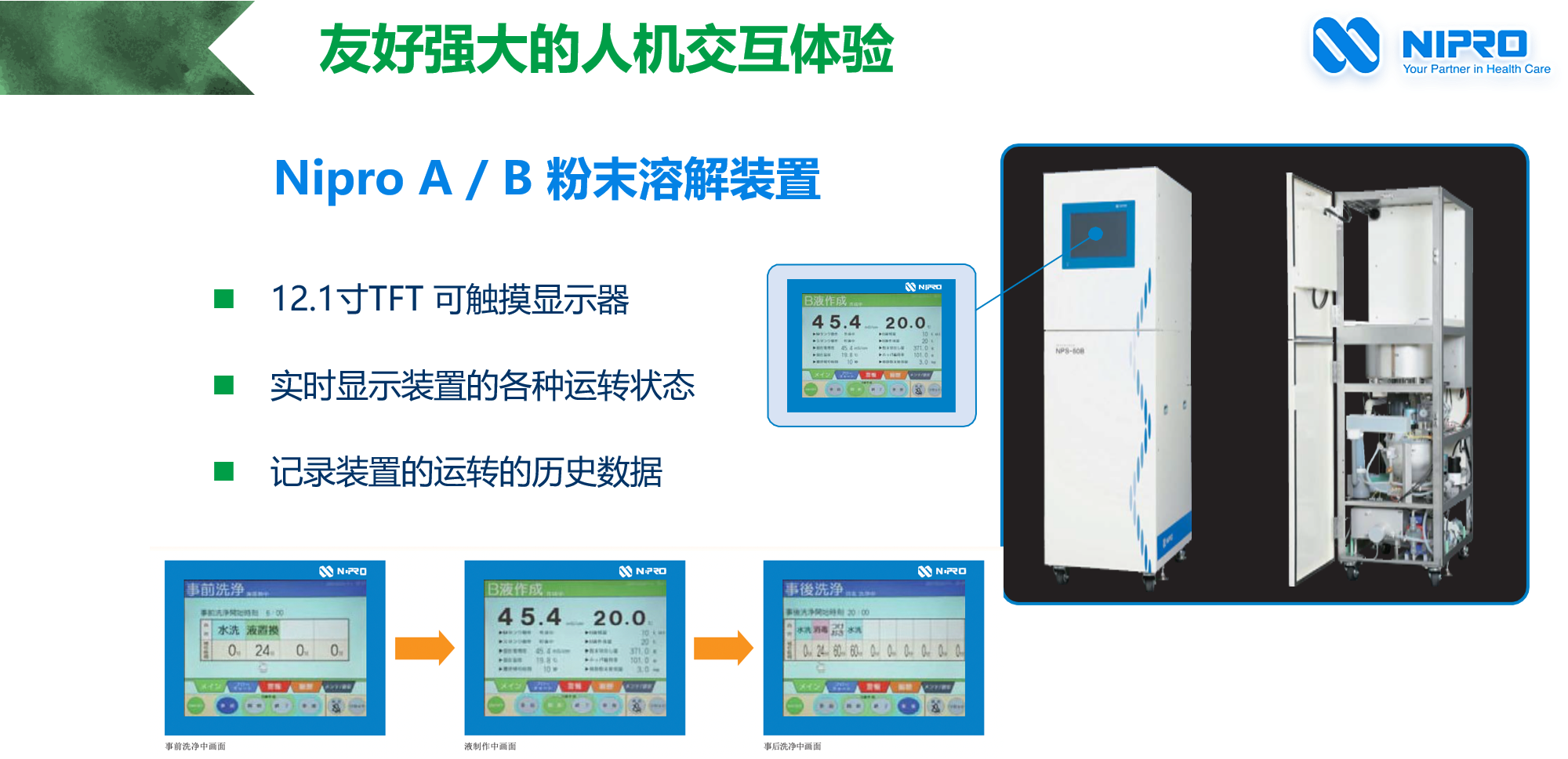 NIPRO A/B 粉末溶解装置